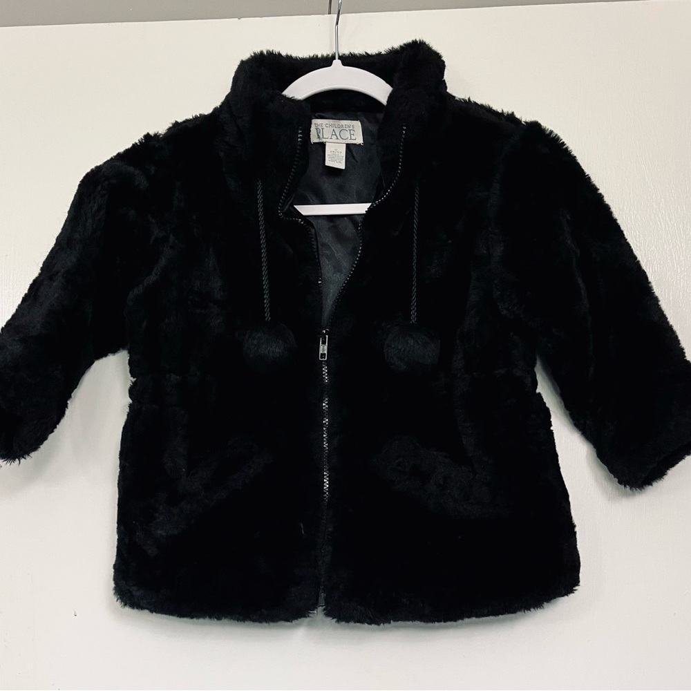 The Children's Place Black Puffer Jacket Plush and Cozy